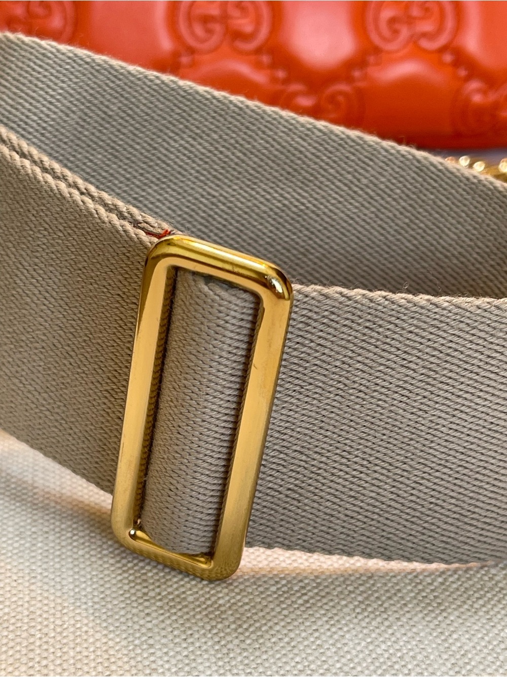 NEW GUCCI GG QUILTED MATELASSE’ SHOULDER CROSSBODY ORANGE CALF LEATHER BAG ITALY - Picture 15 of 17